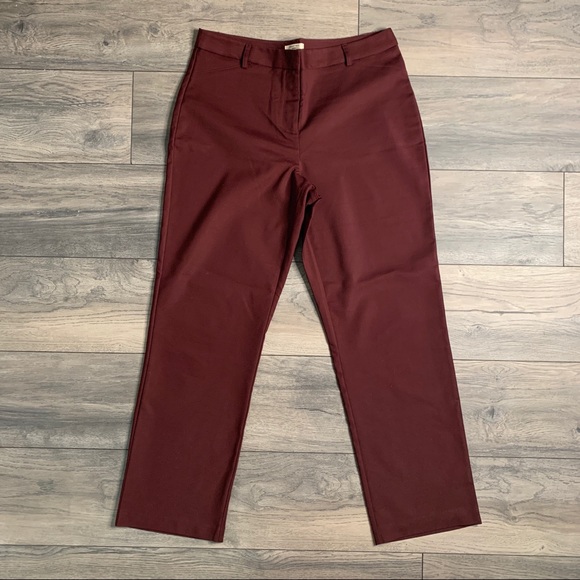 Essentials Sioni Dress Pants Size 10 Maroon/Wine - Picture 1 of 12